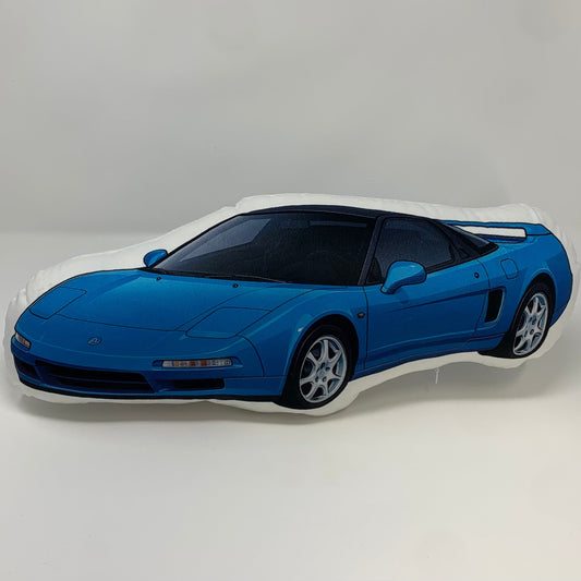 Honda NSX Plush Throw Pillow – Long Beach Blue Pearl Supercar Edition