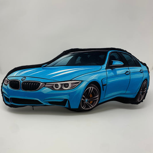 BMW M3 Plush Throw Pillow – Yas Marina Blue Performance Edition
